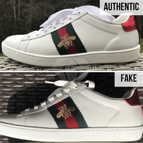 gucci sneaker real vs fake|gucci ace sneakers snakes.